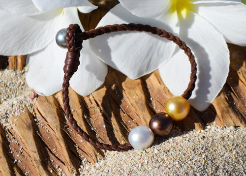 Bracelet perle de Tahiti création de modèles uniques