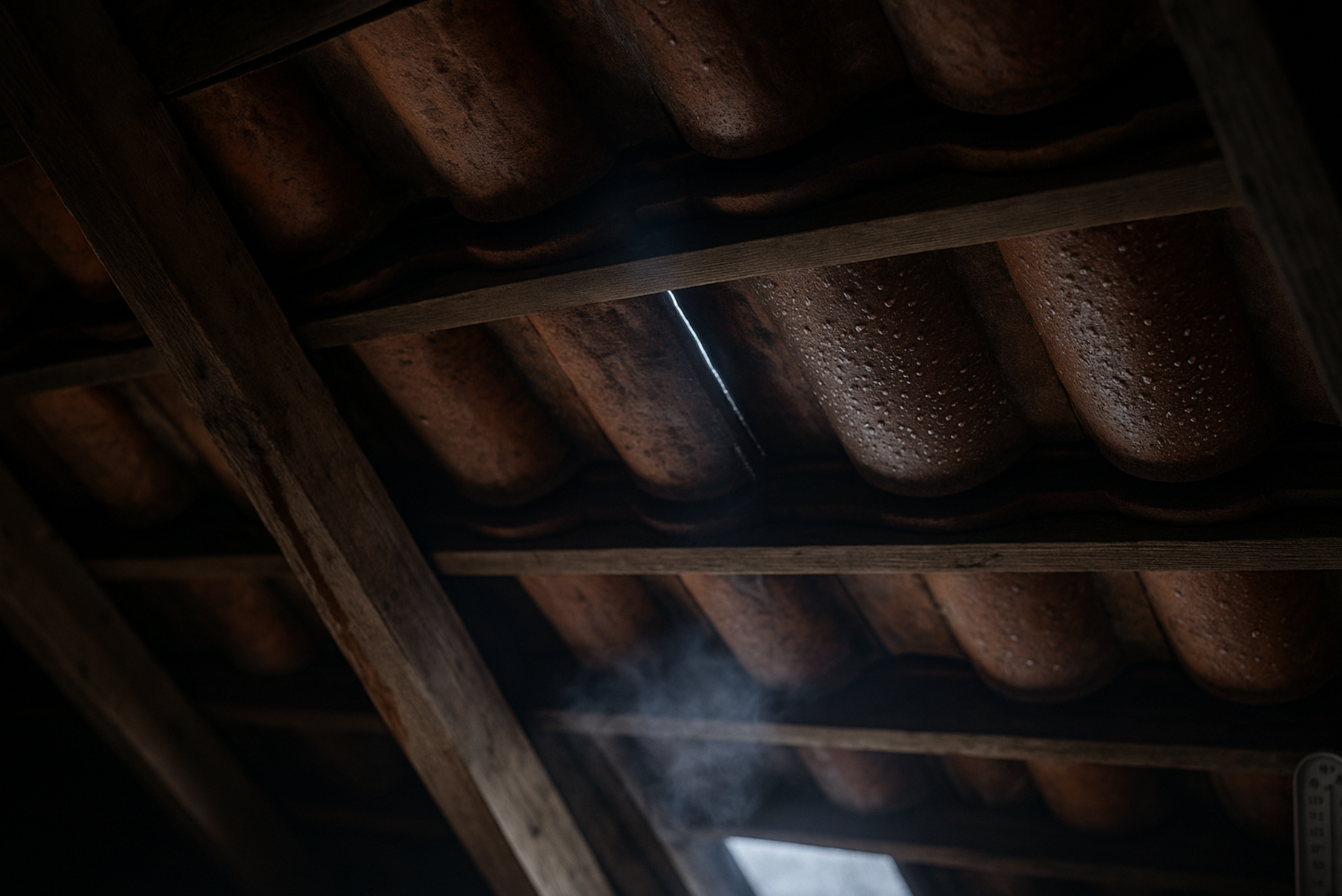 Comment différencier infiltration et condensation sous les tuiles en hiver